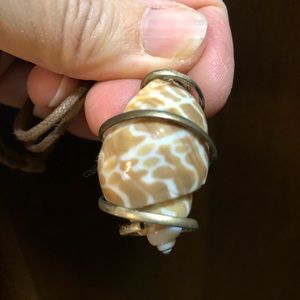 Wire wrapped Shell necklace